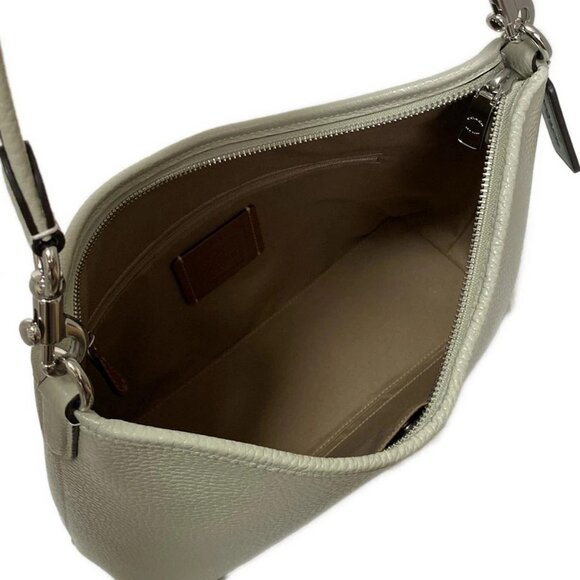 Auth COACH - CBH82 Light Green Leather Shoulder Bag - Picture 7 of 8